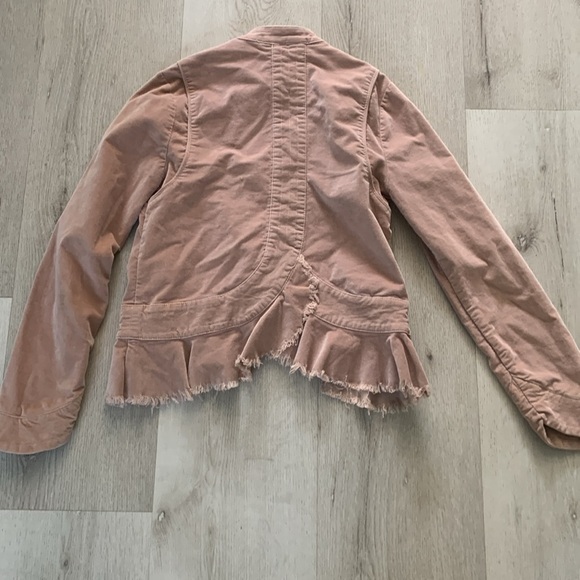 Free‎ People Jagger Blazer Pink Western Military Jacket Lace Up Cuff.  SZ XS - Picture 13 of 13